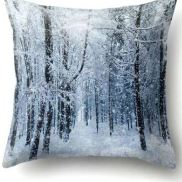 Snowy Forest Pillow Cover - Picture 1 of 4